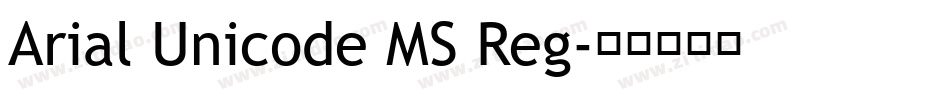 Arial Unicode MS Reg字体转换